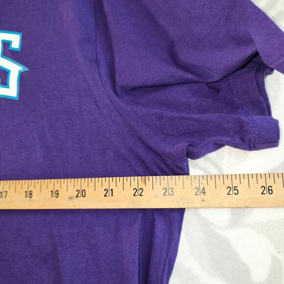 The Nike Tee Air Jordan NBA Hornets Ball 1 Tee Purple Size XL - Picture 6 of 8